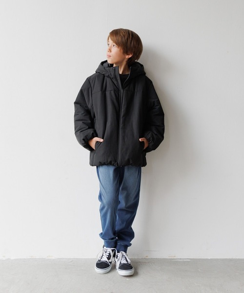 GLOBAL WORK（グローバルワーク）の「ライトウォームスマートブルゾン/495926（ブルゾン・キッズ・ブラック/ベージュ/グレー/グリーン・130cm/140cm/150cm/160cm/170cm）」の6枚目の写真