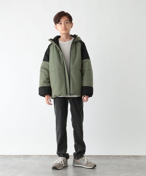 GLOBAL WORK（グローバルワーク）の「ライトウォームスマートブルゾン/495926（ブルゾン・キッズ・ブラック/ベージュ/グレー/グリーン・130cm/140cm/150cm/160cm/170cm）」の11枚目の写真