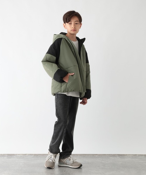 GLOBAL WORK（グローバルワーク）の「ライトウォームスマートブルゾン/495926（ブルゾン・キッズ・ブラック/ベージュ/グレー/グリーン・130cm/140cm/150cm/160cm/170cm）」の12枚目の写真