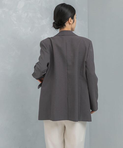 URBAN RESEARCH ROSSO WOMEN(アーバンリサーチ ロッソ)の「防シワスリットスリーブデザインジャケット(その他アウター・レディース・グレー・36/38)」の4枚目の写真