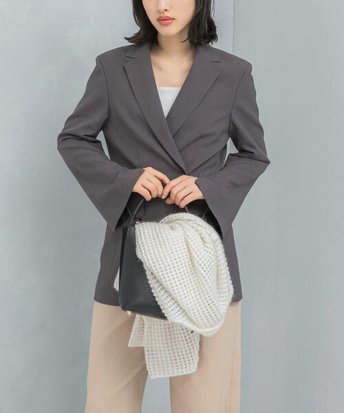 URBAN RESEARCH ROSSO WOMEN(アーバンリサーチ ロッソ)の「防シワスリットスリーブデザインジャケット(その他アウター・レディース・グレー・36/38)」の8枚目の写真