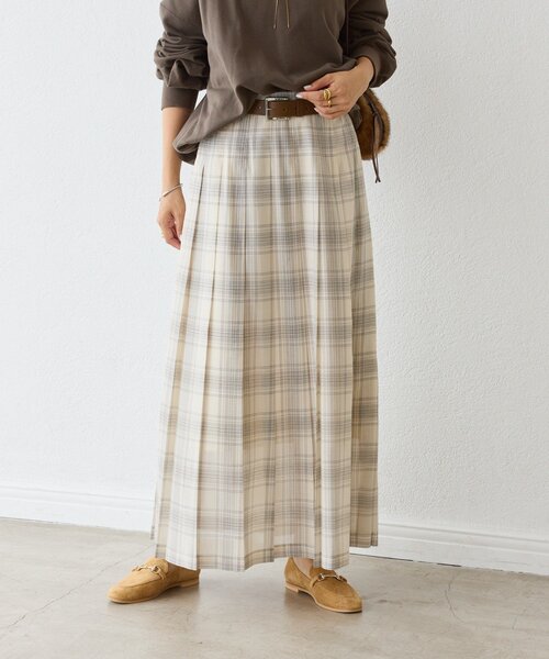 RIVE DROITE（リヴドロワ）の「シアーチェックプリーツスカート（スカート・レディース・ブラック/オフホワイト・38/36）」の20枚目の写真