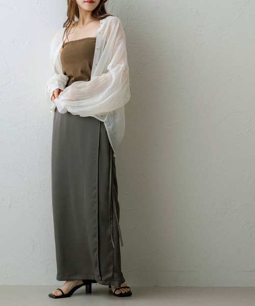 NOAHL（ノアル）の「【NOAHL】接触冷感カップ付き2wayキャミソール（キャミソール・レディース・ミント/ホワイト系/ブラウン系・FREE）」の22枚目の写真