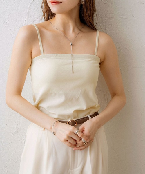 NOAHL（ノアル）の「【NOAHL】接触冷感カップ付き2wayキャミソール（キャミソール・レディース・ミント/ホワイト系/ブラウン系・FREE）」の9枚目の写真
