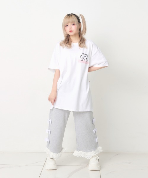 Hauls（ハウルズ）の「アル吉ちゃんのBIGTEE（Tシャツ/カットソー・レディース・ピンク/ホワイト・X-LARGE）」の4枚目の写真