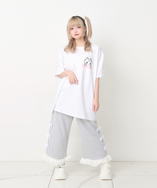 Hauls（ハウルズ）の「アル吉ちゃんのBIGTEE（Tシャツ/カットソー・レディース・ピンク/ホワイト・X-LARGE）」の5枚目の写真