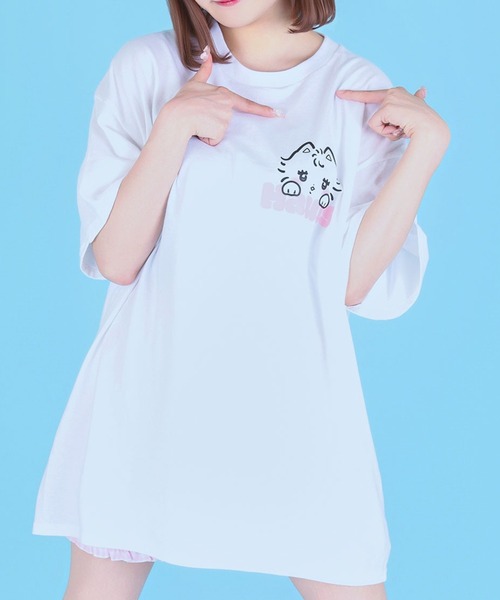 Hauls（ハウルズ）の「アル吉ちゃんのBIGTEE（Tシャツ/カットソー・レディース・ピンク/ホワイト・X-LARGE）」の20枚目の写真