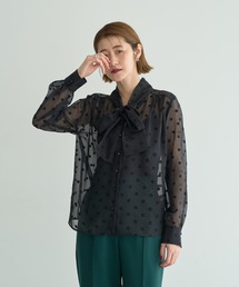 シアー」に該当するトップス（ドット柄）ファッション通販