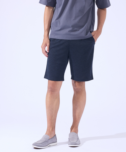 ABAHOUSE GRAY（アバハウスグレイ）の「【セットアップ対応】バーズアイ イージー ショーツ（その他パンツ・メンズ・ネイビー/ライトグレー/ブルー・46/48/50）」の2枚目の写真