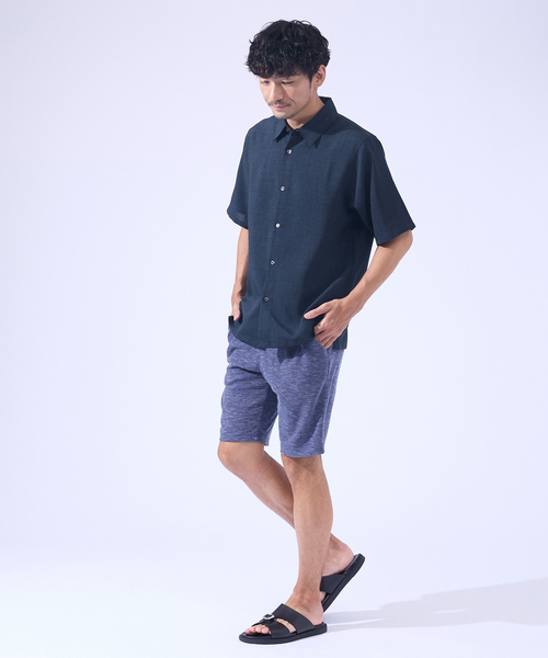 ABAHOUSE GRAY（アバハウスグレイ）の「【セットアップ対応】バーズアイ イージー ショーツ（その他パンツ・メンズ・ネイビー/ライトグレー/ブルー・46/48/50）」の14枚目の写真