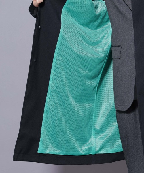 NANO universe（ナノユニバース）の「「RainComfortWear」ダントツ撥水透湿コーティングステンカラーコート（ステンカラーコート・メンズ・チャコール/ダークネイビー・S/M/L）」の22枚目の写真