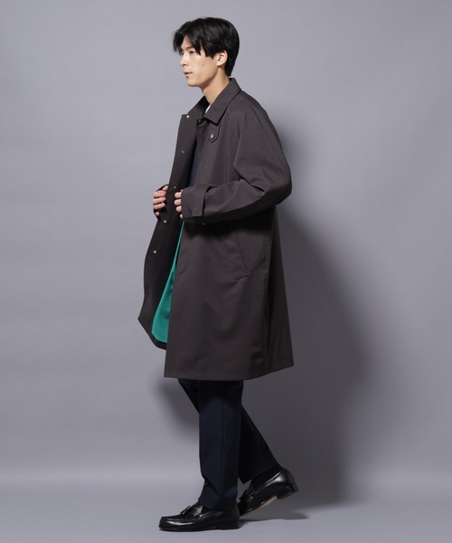 NANO universe（ナノユニバース）の「「RainComfortWear」ダントツ撥水透湿コーティングステンカラーコート（ステンカラーコート・メンズ・チャコール/ダークネイビー・S/M/L）」の7枚目の写真