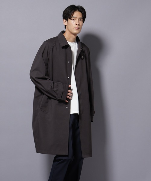 NANO universe（ナノユニバース）の「「RainComfortWear」ダントツ撥水透湿コーティングステンカラーコート（ステンカラーコート・メンズ・チャコール/ダークネイビー・S/M/L）」の4枚目の写真