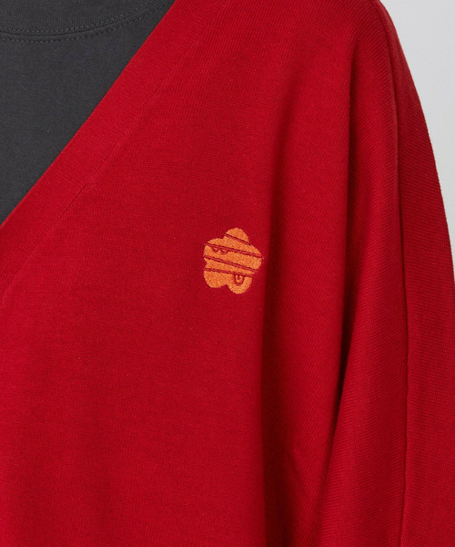 FRAPBOIS(フラボア)の「マークカーデ2(カーディガン/ボレロ・レディース・ブラック/グレー/レッド・2/1)」の9枚目の写真