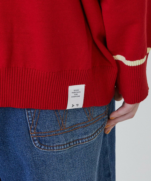 FRAPBOIS(フラボア)の「マークカーデ2(カーディガン/ボレロ・レディース・ブラック/グレー/レッド・2/1)」の10枚目の写真