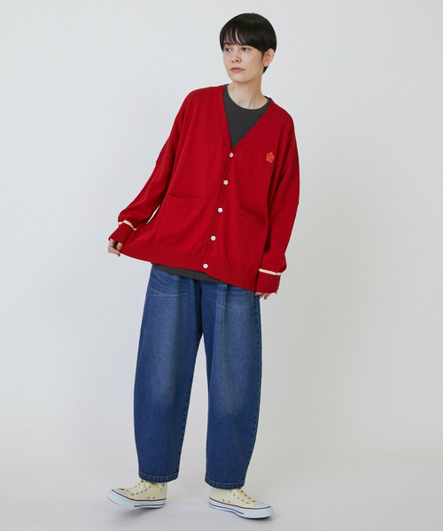 FRAPBOIS(フラボア)の「マークカーデ2(カーディガン/ボレロ・レディース・ブラック/グレー/レッド・2/1)」の11枚目の写真