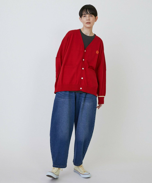 FRAPBOIS(フラボア)の「マークカーデ2(カーディガン/ボレロ・レディース・ブラック/グレー/レッド・2/1)」の14枚目の写真