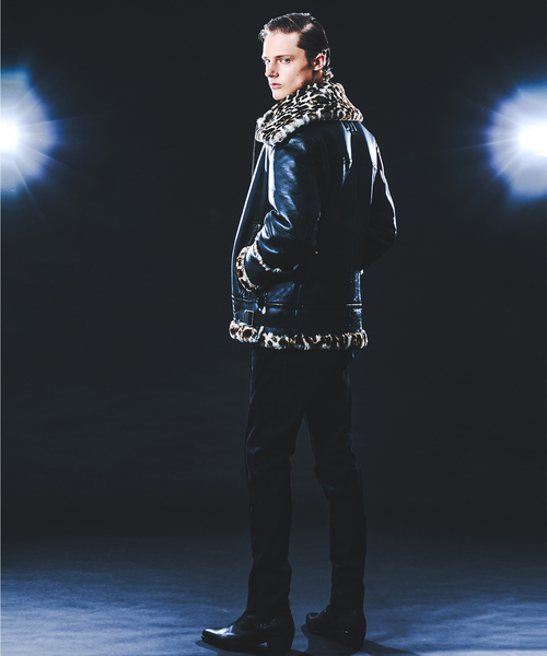 5351 POUR LES HOMMES（ゴーサンゴーイチプールオム）の「【25A/W】B-3 ムートン ライダース（ライダースジャケット・メンズ・ブラック/その他・50/48/46/44）」の3枚目の写真