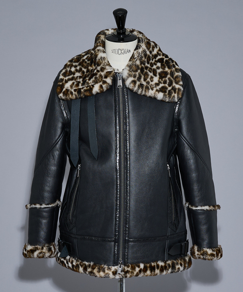 5351 POUR LES HOMMES（ゴーサンゴーイチプールオム）の「【25A/W】B-3 ムートン ライダース（ライダースジャケット・メンズ・ブラック/その他・50/48/46/44）」の4枚目の写真