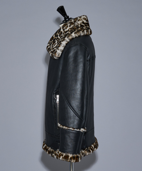 5351 POUR LES HOMMES（ゴーサンゴーイチプールオム）の「【25A/W】B-3 ムートン ライダース（ライダースジャケット・メンズ・ブラック/その他・50/48/46/44）」の5枚目の写真