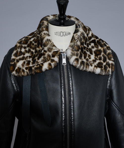 5351 POUR LES HOMMES（ゴーサンゴーイチプールオム）の「【25A/W】B-3 ムートン ライダース（ライダースジャケット・メンズ・ブラック/その他・50/48/46/44）」の8枚目の写真