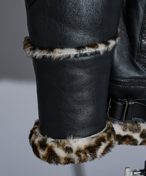 5351 POUR LES HOMMES（ゴーサンゴーイチプールオム）の「【25A/W】B-3 ムートン ライダース（ライダースジャケット・メンズ・ブラック/その他・50/48/46/44）」の9枚目の写真