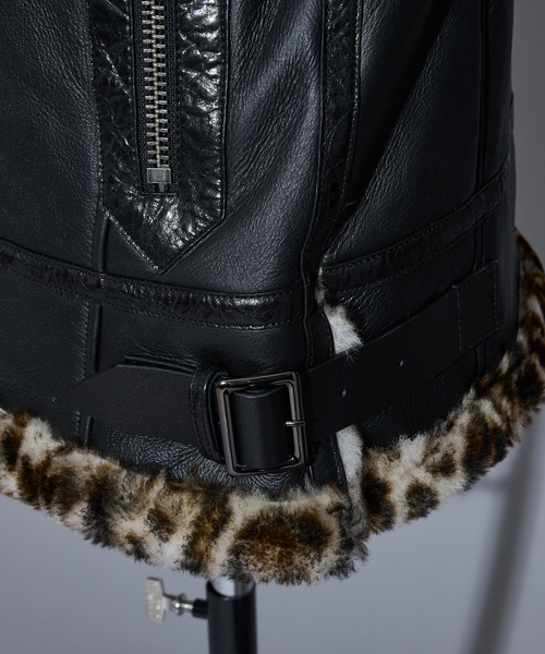 5351 POUR LES HOMMES（ゴーサンゴーイチプールオム）の「【25A/W】B-3 ムートン ライダース（ライダースジャケット・メンズ・ブラック/その他・50/48/46/44）」の11枚目の写真