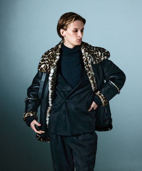 5351 POUR LES HOMMES（ゴーサンゴーイチプールオム）の「【25A/W】B-3 ムートン ライダース（ライダースジャケット・メンズ・ブラック/その他・50/48/46/44）」の16枚目の写真