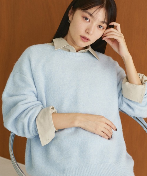 natural couture(ナチュラルクチュール)の「ピーチスキンオーバーサイズシャツ(シャツ/ブラウス・レディース・ベージュ/ピンク/ブラウン・FREE)」の4枚目の写真