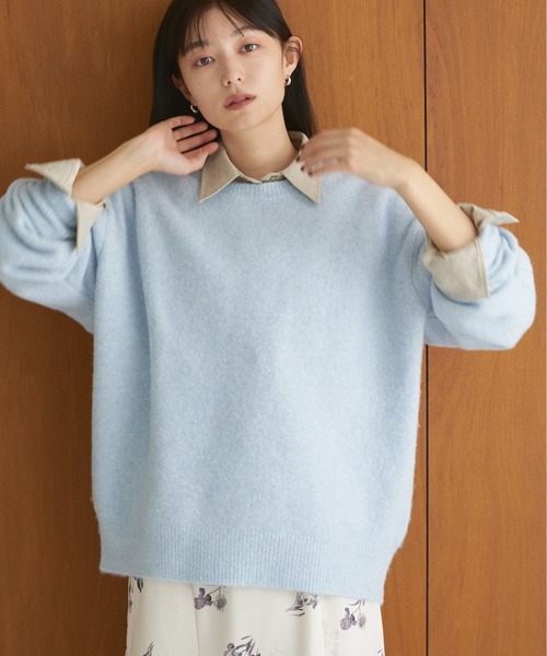 natural couture(ナチュラルクチュール)の「ピーチスキンオーバーサイズシャツ(シャツ/ブラウス・レディース・ベージュ/ピンク/ブラウン・FREE)」の5枚目の写真