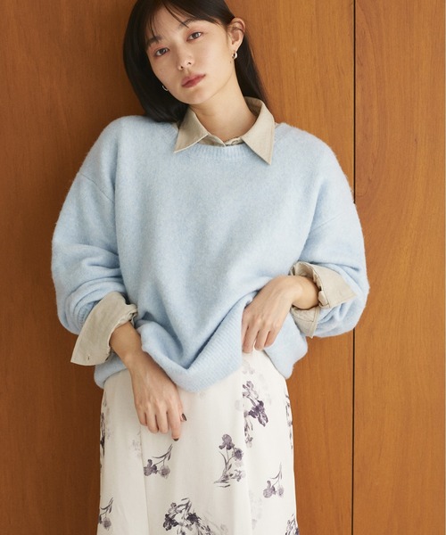 natural couture(ナチュラルクチュール)の「ピーチスキンオーバーサイズシャツ(シャツ/ブラウス・レディース・ベージュ/ピンク/ブラウン・FREE)」の6枚目の写真