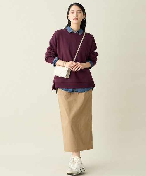 ANY(エニィ)の「サイドドットダンボールトレーナー(スウェット・レディース・グレー系/ブラック系/ワイン系/アイボリー系/イエロー系・X-LARGE)」の16枚目の写真