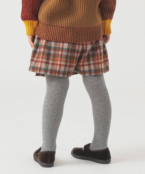 B:MING by BEAMS（ビーミングバイビームス）の「チェック ラップ キュロット 2025FW（100～140cm）（その他パンツ・キッズ・オレンジ/イエロー・100/110/120/130/140）」の4枚目の写真