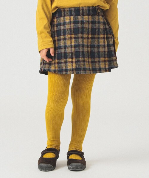 B:MING by BEAMS（ビーミングバイビームス）の「チェック ラップ キュロット 2025FW（100～140cm）（その他パンツ・キッズ・オレンジ/イエロー・100/110/120/130/140）」の6枚目の写真