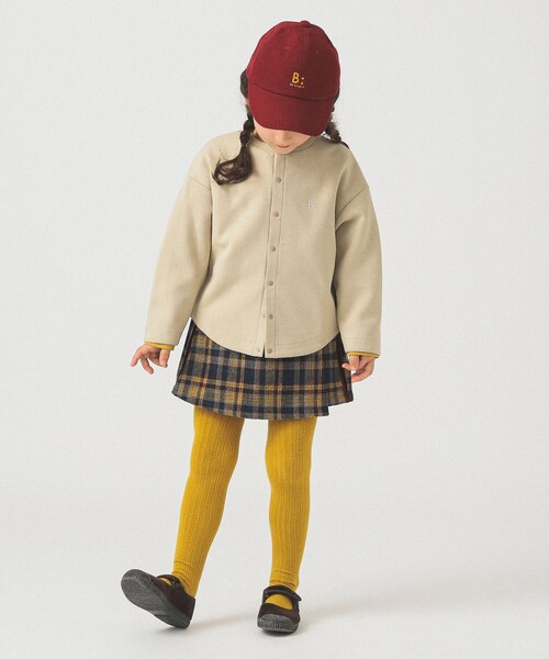 B:MING by BEAMS（ビーミングバイビームス）の「チェック ラップ キュロット 2025FW（100～140cm）（その他パンツ・キッズ・オレンジ/イエロー・100/110/120/130/140）」の11枚目の写真