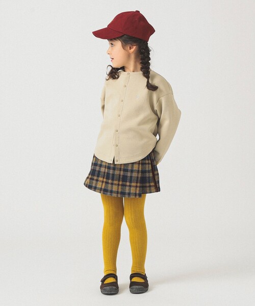 B:MING by BEAMS（ビーミングバイビームス）の「チェック ラップ キュロット 2025FW（100～140cm）（その他パンツ・キッズ・オレンジ/イエロー・100/110/120/130/140）」の12枚目の写真