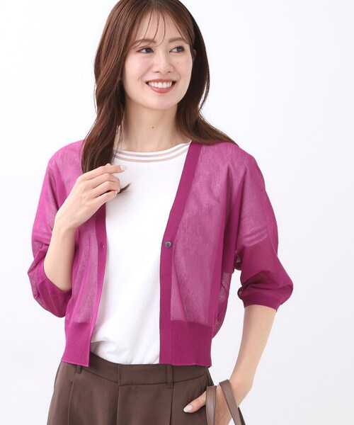 セール】【手洗い可】ボレロ風シアーカーディガン（カーディガン