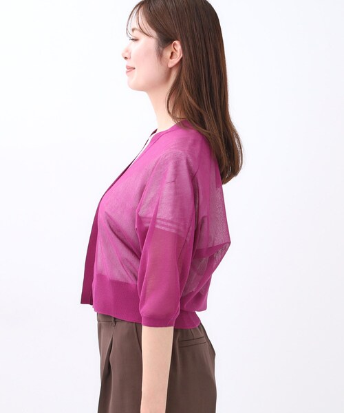 セール】【手洗い可】ボレロ風シアーカーディガン（カーディガン