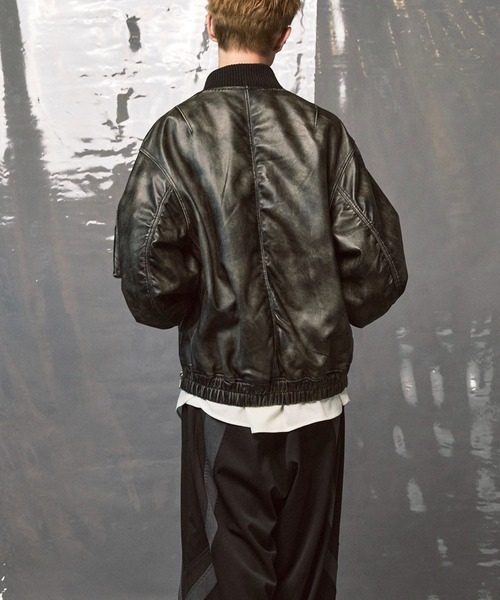 UNISEX》Sheep Leather MA-1/シープレザーMA-1【MAISON SPECIAL/メゾン