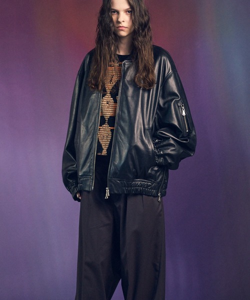 UNISEX》Sheep Leather MA-1/シープレザーMA-1【MAISON SPECIAL/メゾン