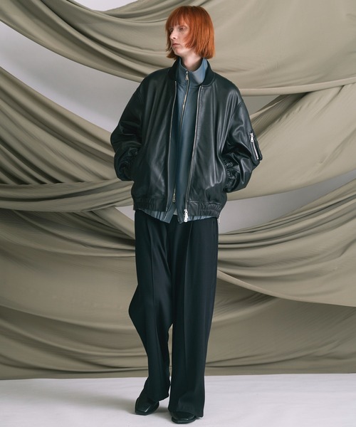 UNISEX》Sheep Leather MA-1/シープレザーMA-1【MAISON SPECIAL/メゾン