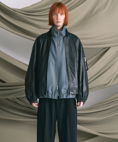 UNISEX》Sheep Leather MA-1/シープレザーMA-1【MAISON SPECIAL/メゾン