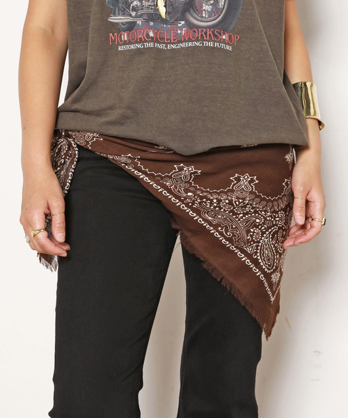 セール】*【destin/デスティン】別注フリンジバンダナ（バンダナ