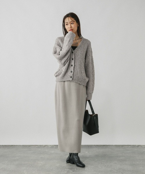 セール】テープヤーンカーディガン＊スカートSET/577658（ワンピース