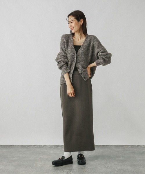 セール】テープヤーンカーディガン＊スカートSET/577658（ワンピース