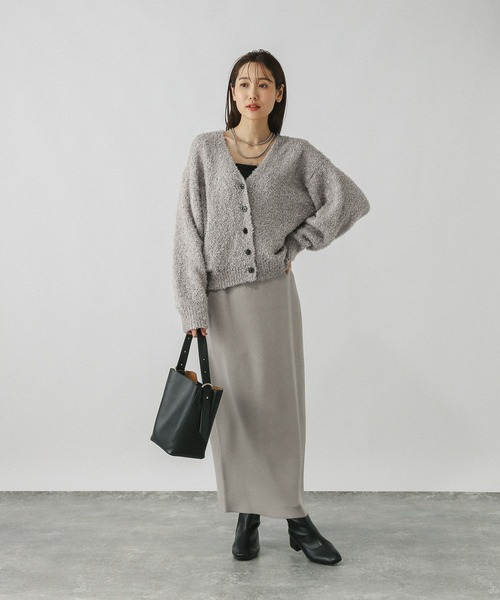 GLOBAL WORK(グローバルワーク)の「テープヤーンカーディガン*スカートSET/577658(ワンピース・レディース・ブラウン/チャコールグレー/グレー・MEDIUM/LARGE)」の18枚目の写真