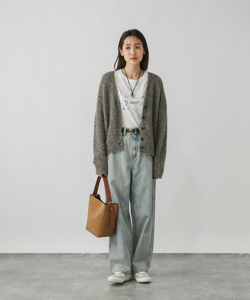 GLOBAL WORK(グローバルワーク)の「テープヤーンカーディガン*スカートSET/577658(ワンピース・レディース・ブラウン/チャコールグレー/グレー・MEDIUM/LARGE)」の11枚目の写真