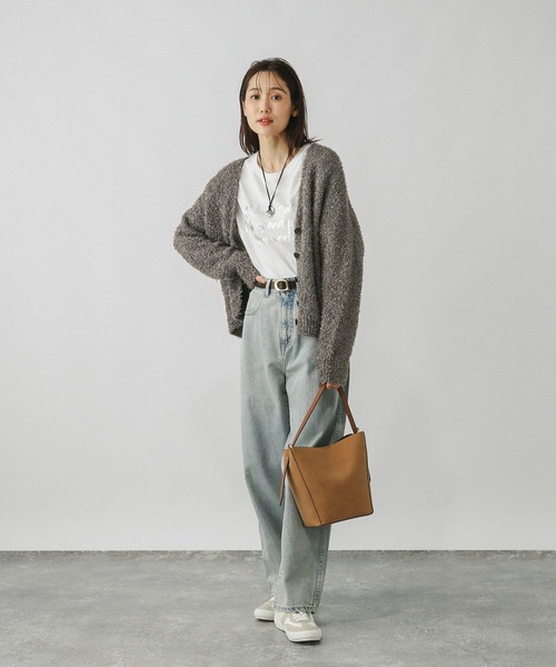 GLOBAL WORK(グローバルワーク)の「テープヤーンカーディガン*スカートSET/577658(ワンピース・レディース・ブラウン/チャコールグレー/グレー・MEDIUM/LARGE)」の13枚目の写真