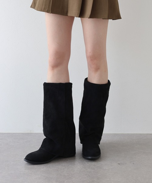 BLUEEAST(ブルーイースト)の「スウェードカバーブーツ(ブーツ・レディース・ブラック/ブラウン・MEDIUM/LARGE)」の10枚目の写真