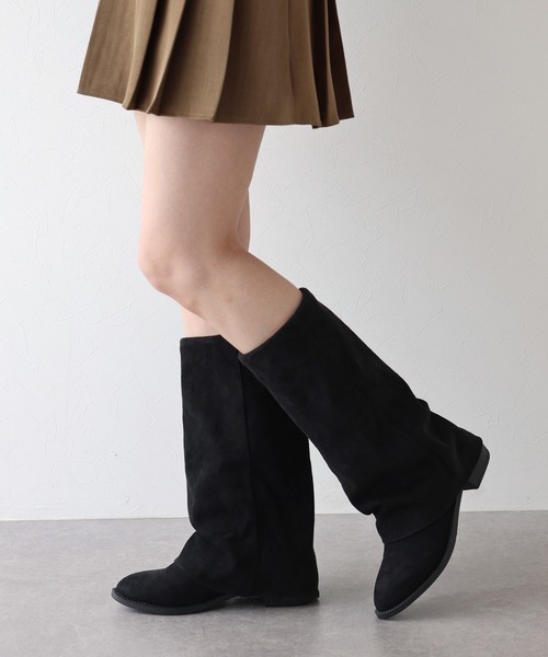 BLUEEAST(ブルーイースト)の「スウェードカバーブーツ(ブーツ・レディース・ブラック/ブラウン・MEDIUM/LARGE)」の9枚目の写真